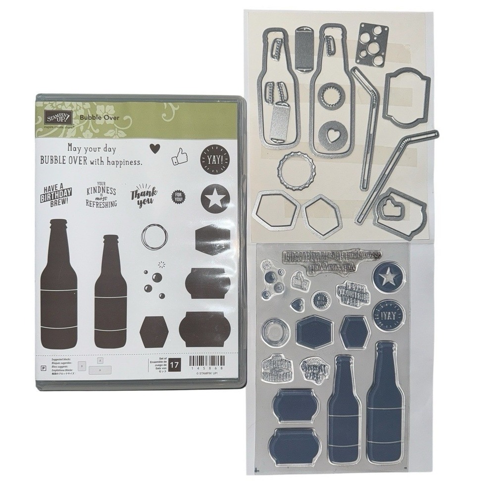 Stampin' Up! BUBBLE OVER Stamps‎ & BOTTLES & BUBBLES Dies